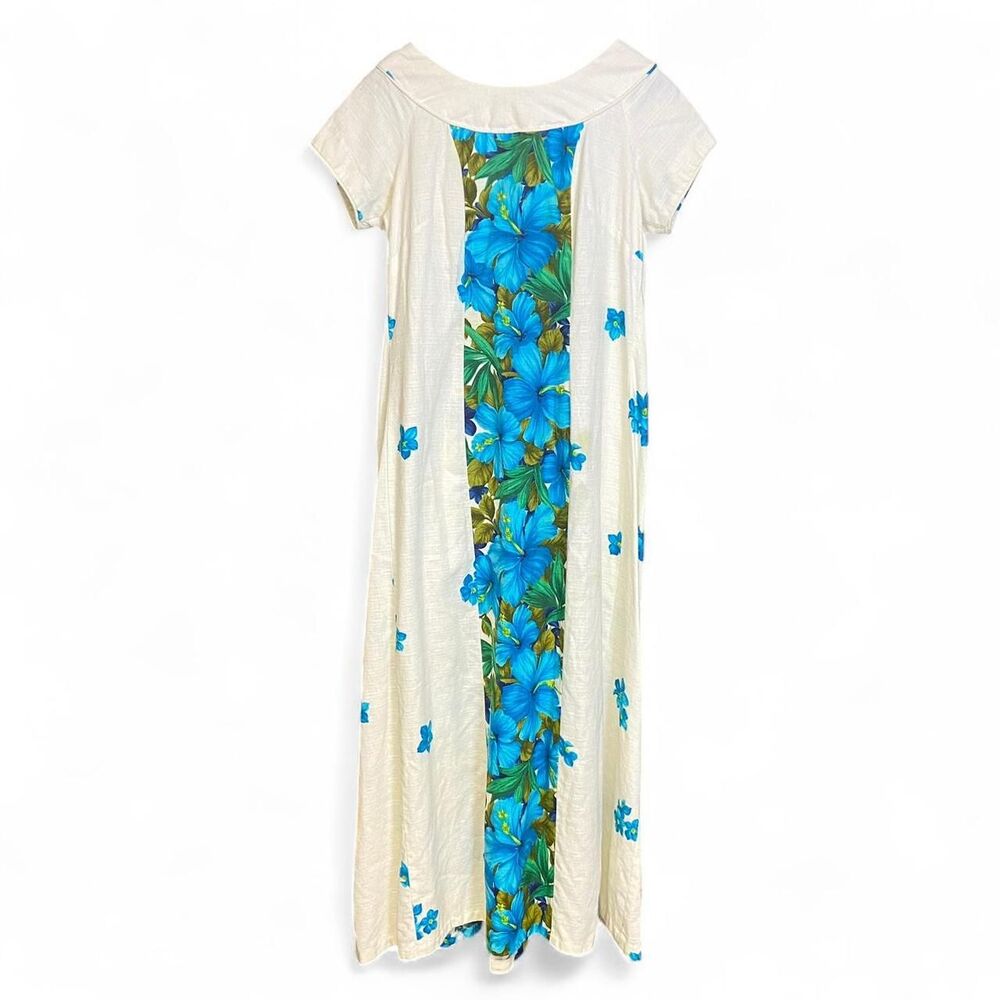 Vintage 70s The Sample Shop Hawaiian Floral Maxi Dress size S